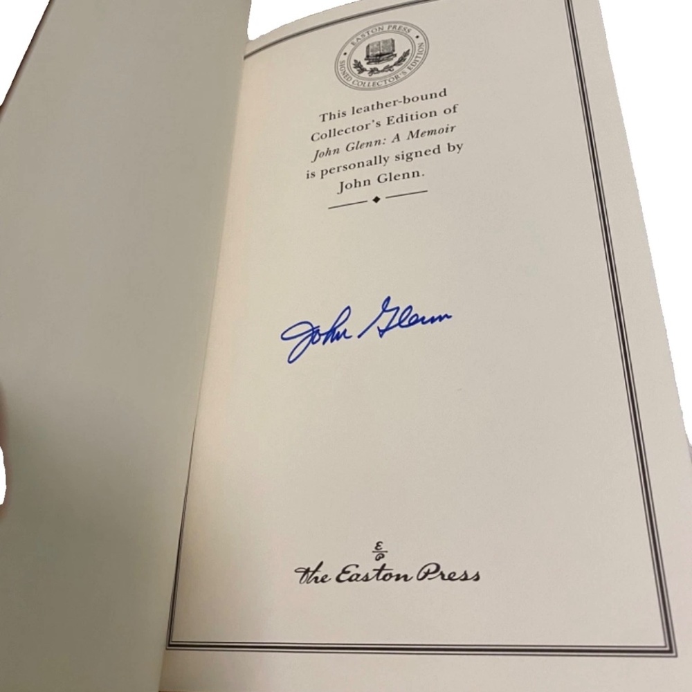 John Glenn: A Memoir – Easton Press Leather Signed Edition w/ COA – Collectible - Picture 2 of 9